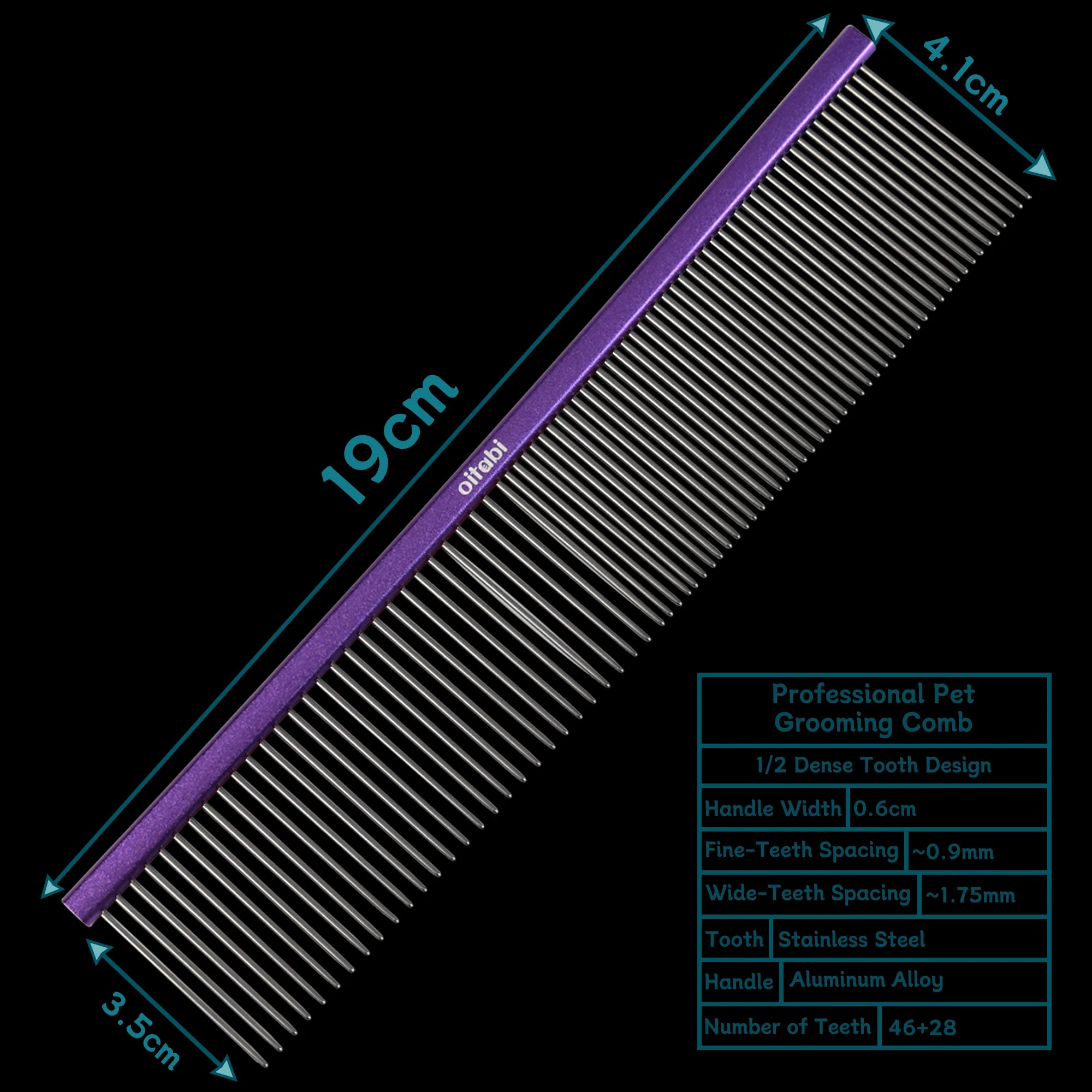 Professional Dog & Cat Grooming Comb