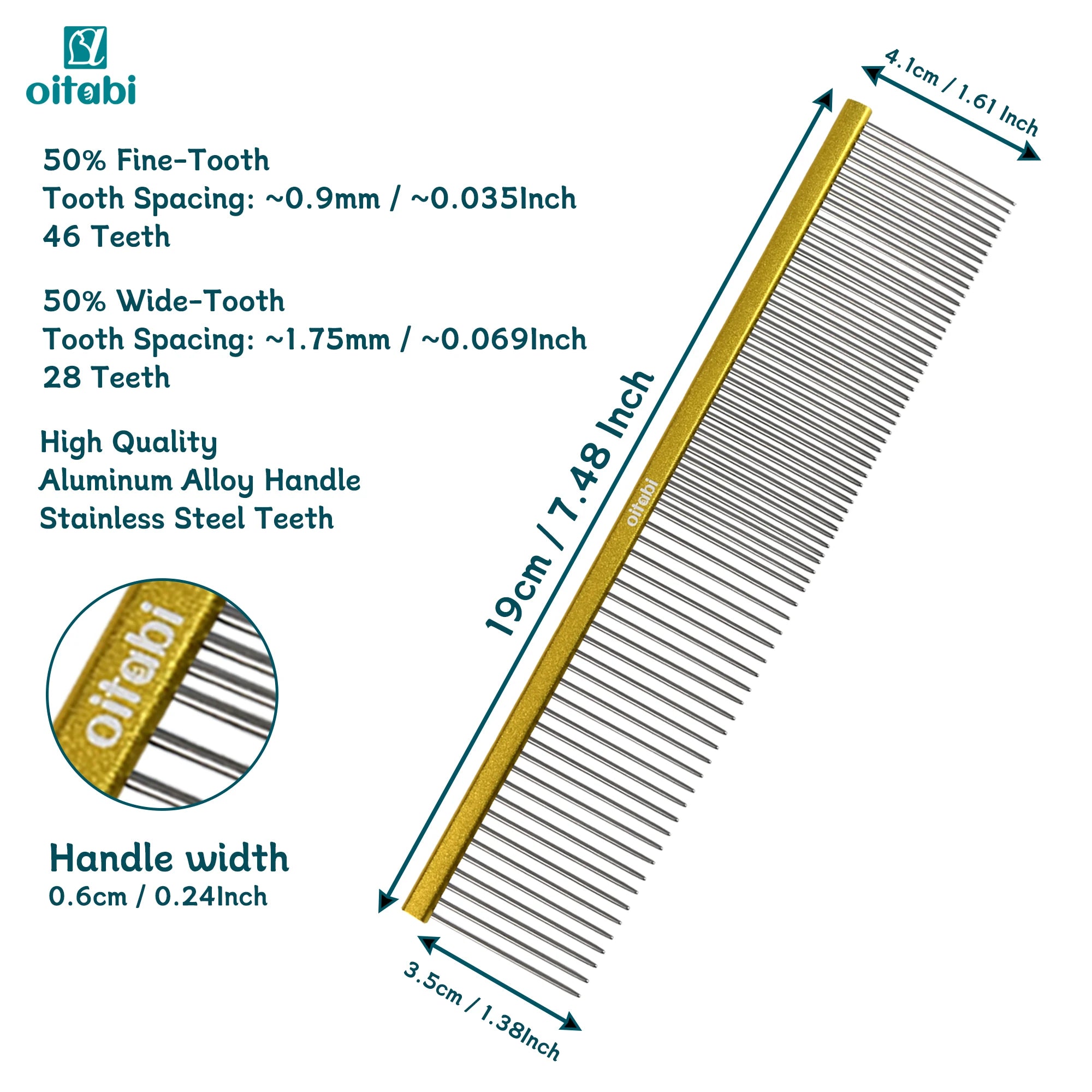Professional Dog & Cat Grooming Comb
