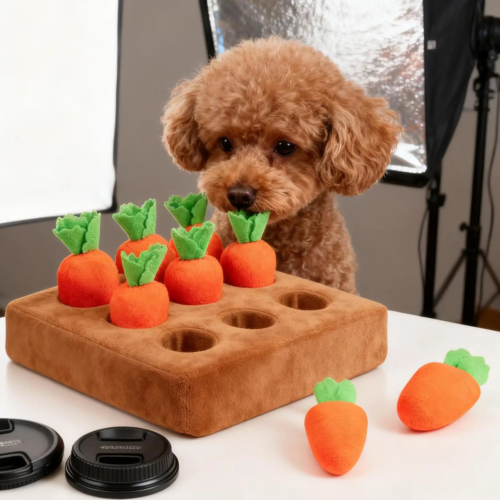 Carrot Snuffle Mat – Dog Enrichment & Foraging Toy