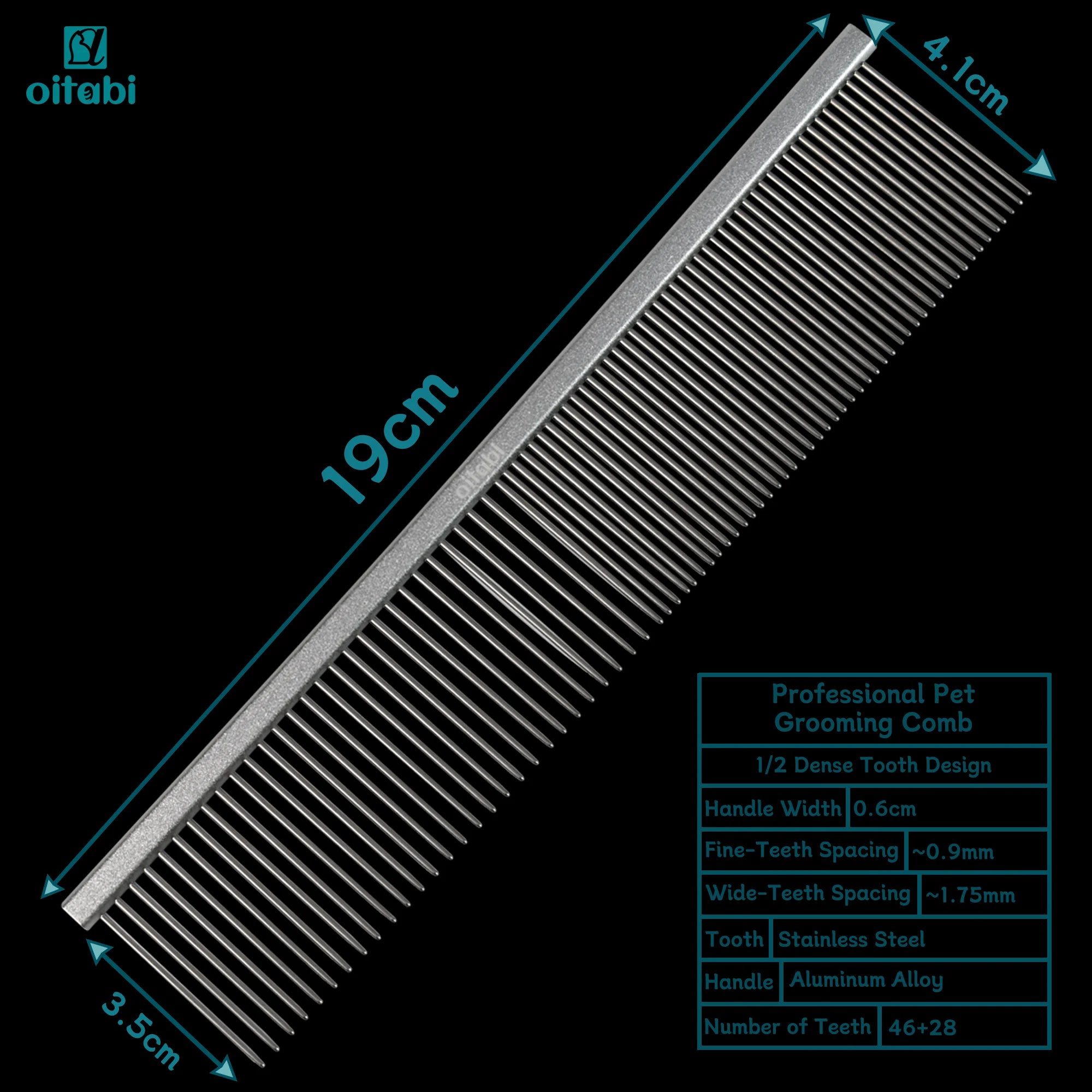 Professional Dog & Cat Grooming Comb