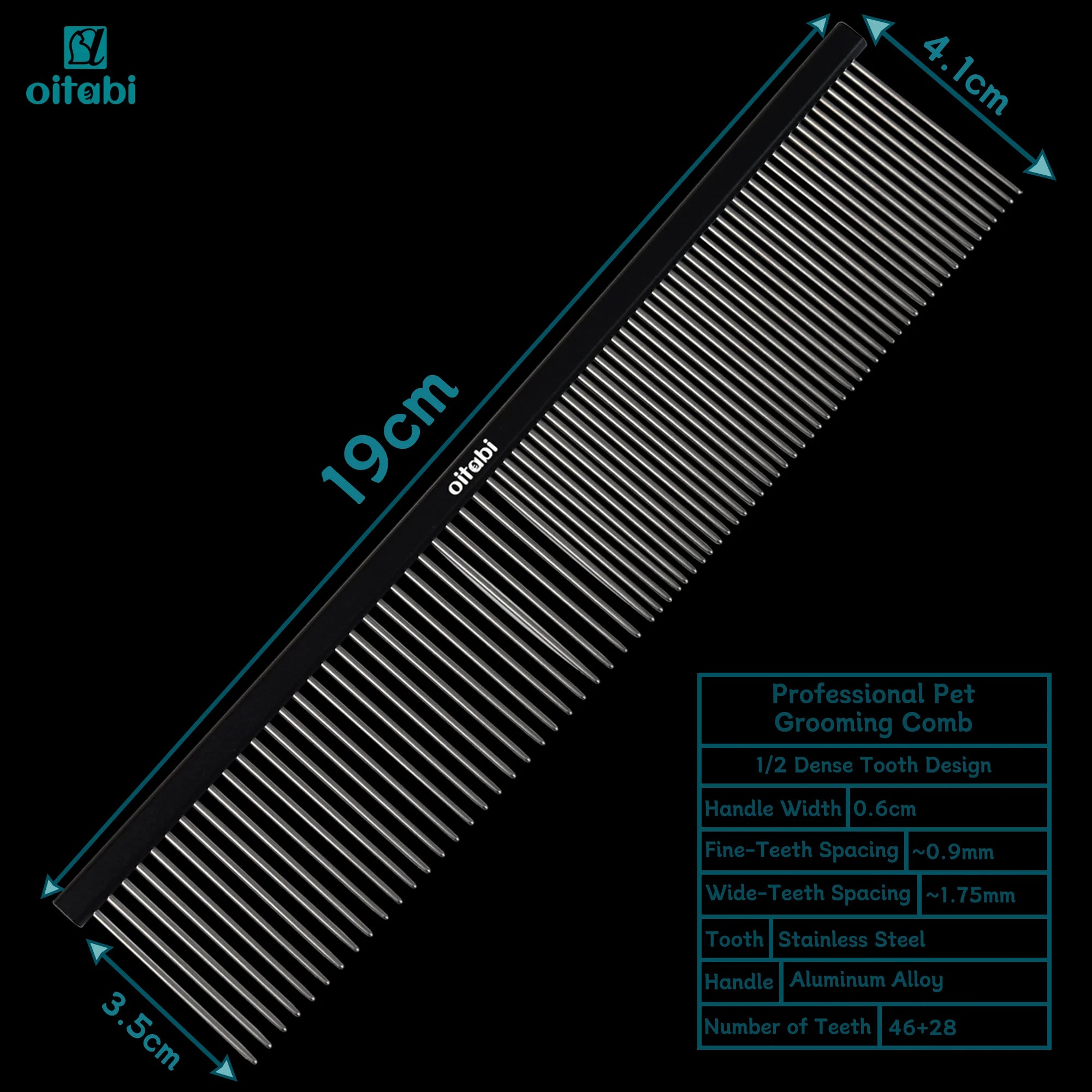Professional Dog & Cat Grooming Comb